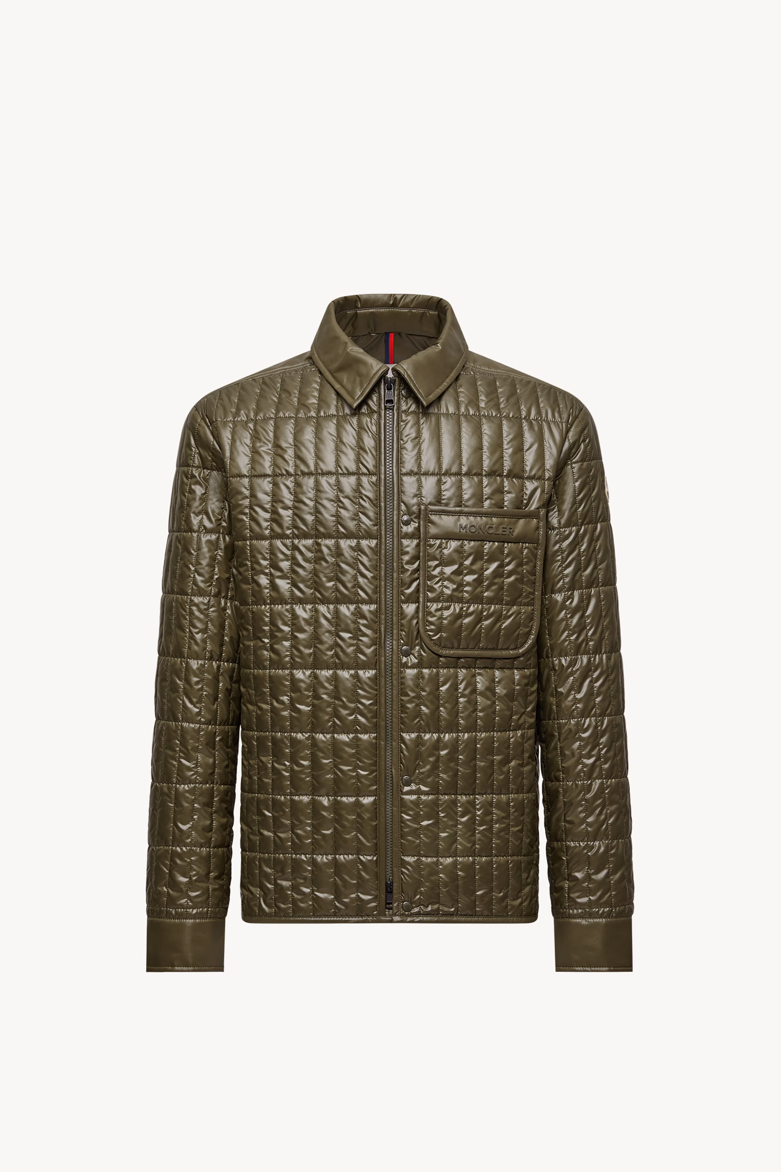 Veste-chemise à matelassage vertical Madiere Hommes Vert Olive Moncler 2